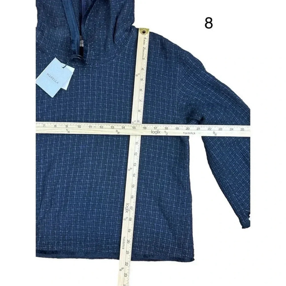 Marella Tweed Hooded Pullover Jacket Midnight Blue - Picture 9 of 16